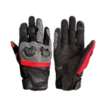 Black & Red Protective Motorcycle Gloves