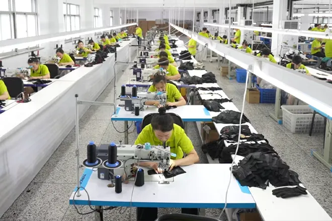 Glove processing workshop