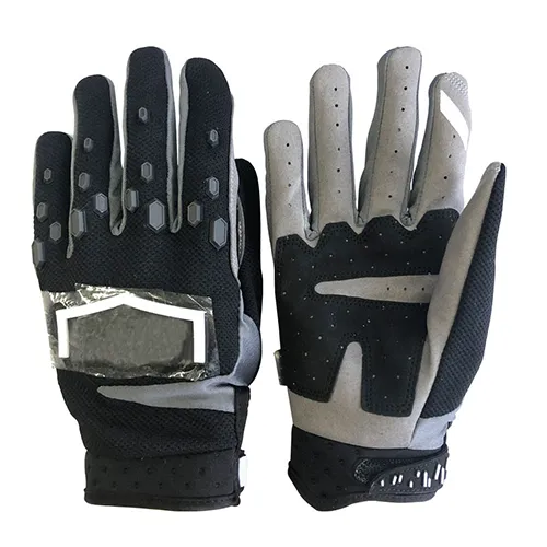 Gray and Black Off Road Bike Gloves