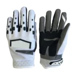 Gray and White Off Road Bike Gloves