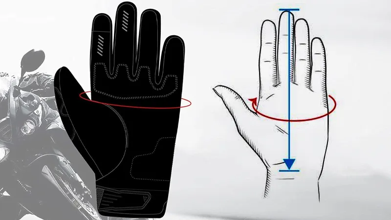 Measure for Motorcycle Gloves