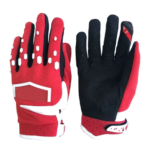 Red and Black Off Road Bike Gloves