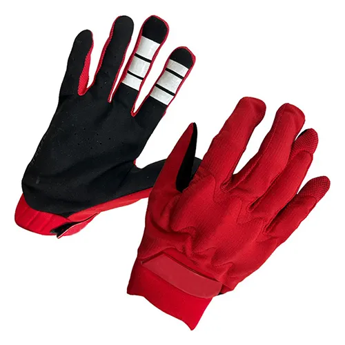 Red off road riding gloves​