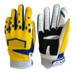 Yellow and White Off Road Bike Gloves