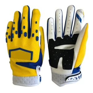Yellow and White Off Road Bike Gloves